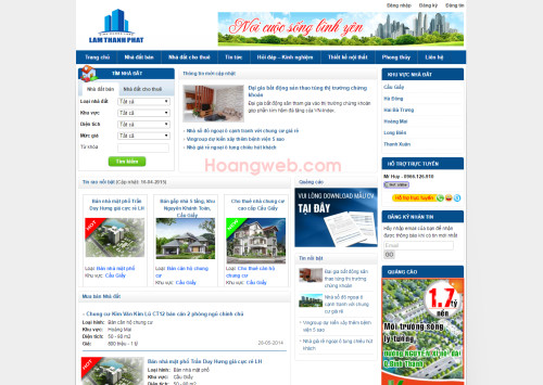 dịch vụ thiết kế website bất động sản chuyên nghiệp của công ty hgtech